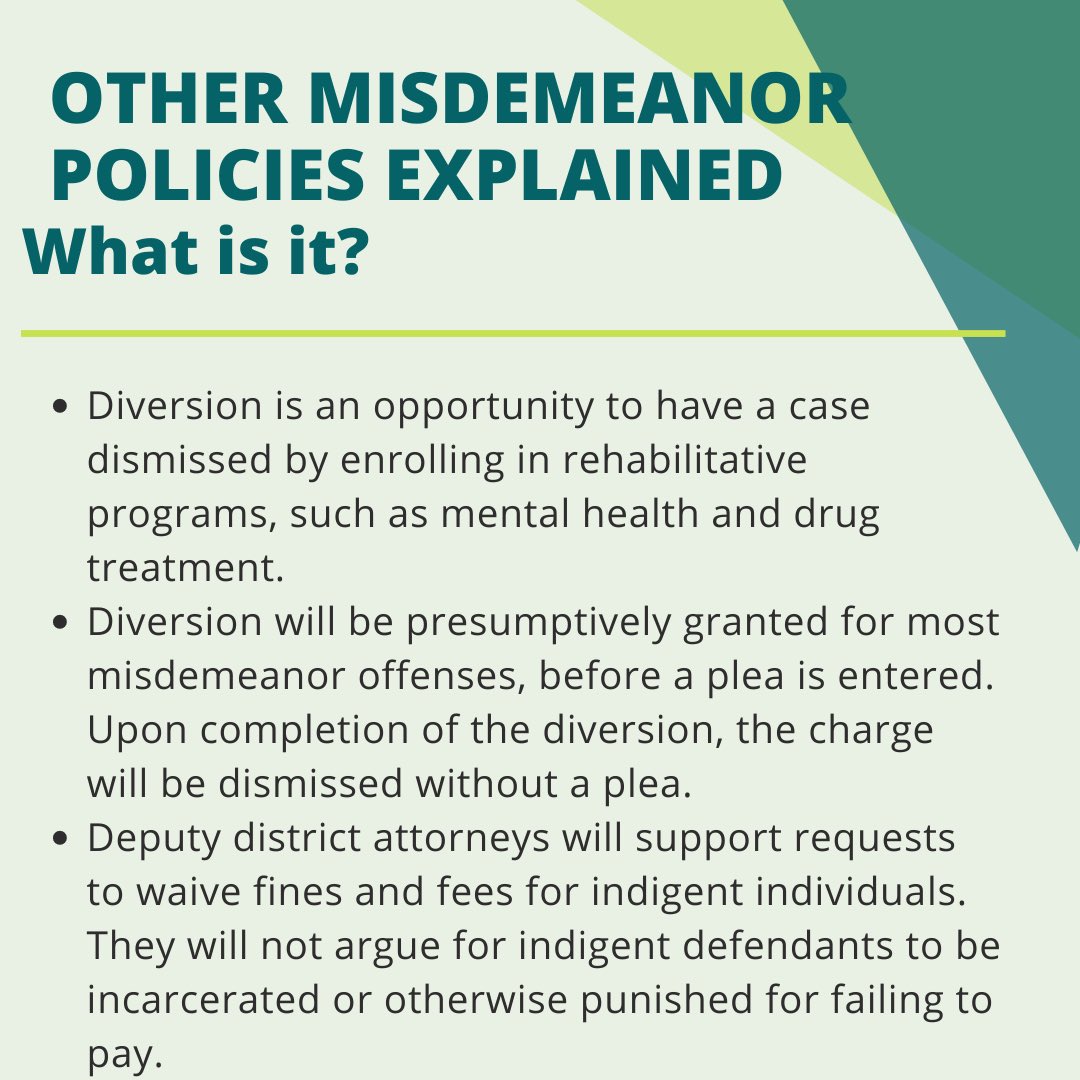 Part 2 of our explanation of  @ladaoffice misdemeanor directive, focusing on diversion and fines and fees