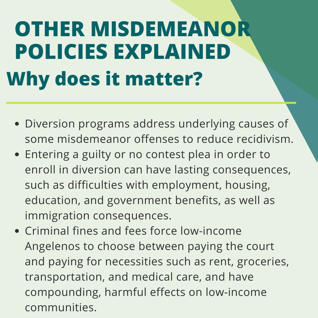Part 2 of our explanation of  @ladaoffice misdemeanor directive, focusing on diversion and fines and fees
