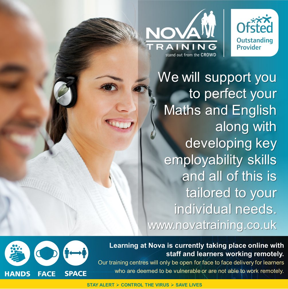 novatraining's tweet photo. #WeAreStillOpen!
Learning at Nova is currently taking place online with staff and learners working remotely.
Donโt Wait Any Longer, Let Your Next Move Be The Best One You Make This Year...
https://t.co/rzZdDu5WLJ
#StandOutFromTheCROWD https://t.co/tYVtLGfoFU