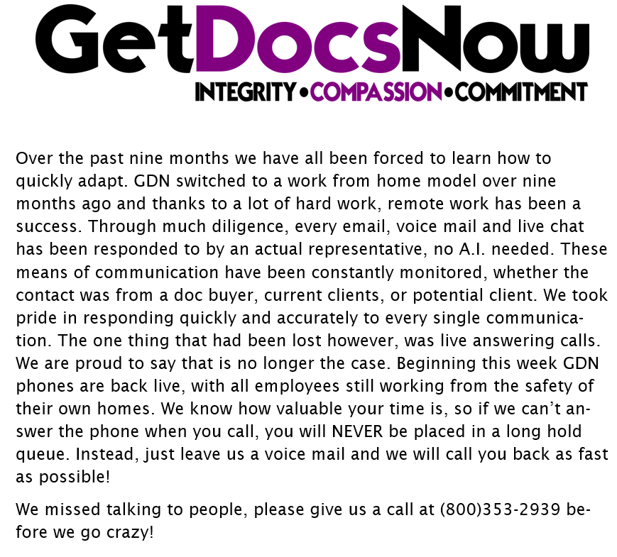 GetDocsNow's tweet image. GDN is excited to bring the personal touch back in 2021!
#HOA #PropertyManagment #RealEstate