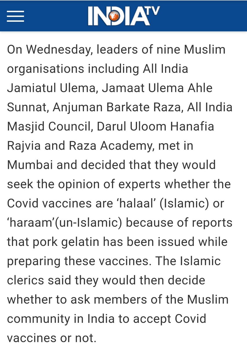 Even the Muslim leading countries like Bahrain, Kuwait and Saudi vaccinating its people with Chinese-vaccine Sinovac. But the Mazhabi Extremists of India do not trust its government and are spreading rumours.