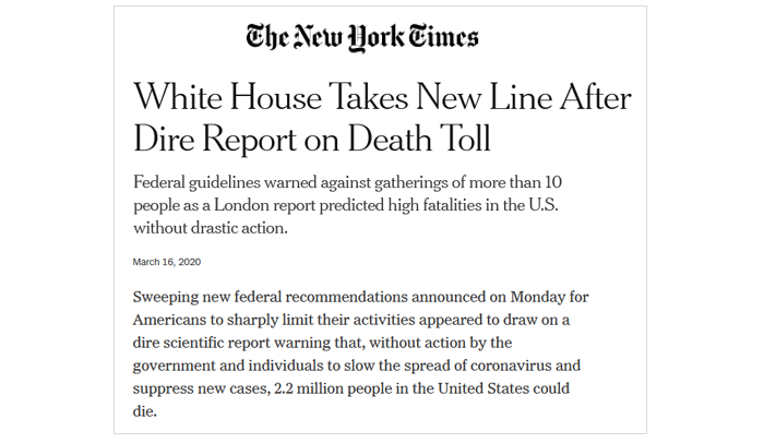 In 2020, the year's storyline was set in motion with the Imperial College prediction of 2.2 million US covid deaths.From there, the Western world careened down the response path that would ultimately define 2020. The year ended with just 15% of those predicted deaths.2/