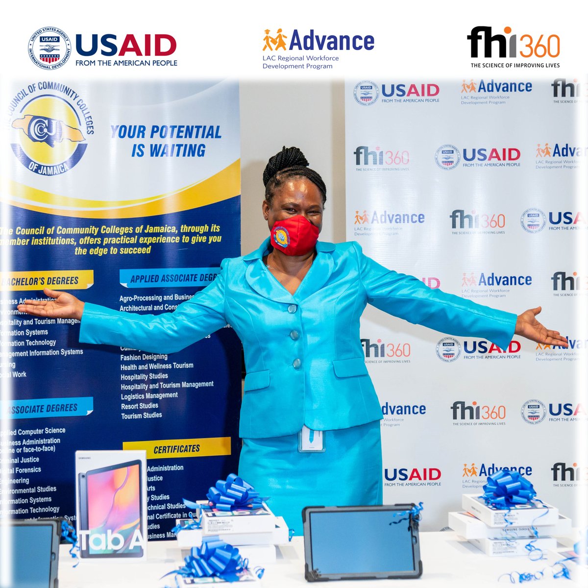 We are happy to share highlights from our Handover Ceremony of Tablets to <a href="/TheCCCJ/">The Council of Community Colleges of Jamaica</a>. Can you spot the happiness? Tap <3 

#Education #Jamaica #OnlineLearning #AdvanceProgram
