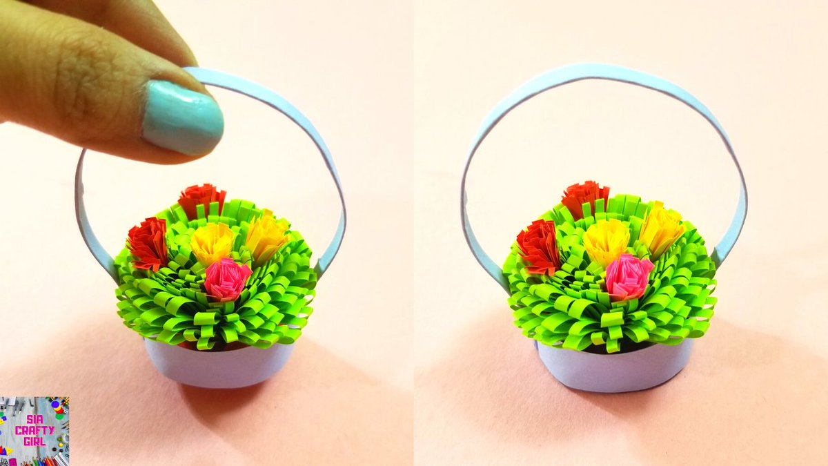 DIY Mini flower pot with paper / Mini flower basket / Paper Crafts easy
youtu.be/l5Rxzz7sD_Q
#papercraft  #Flowers  #crafts