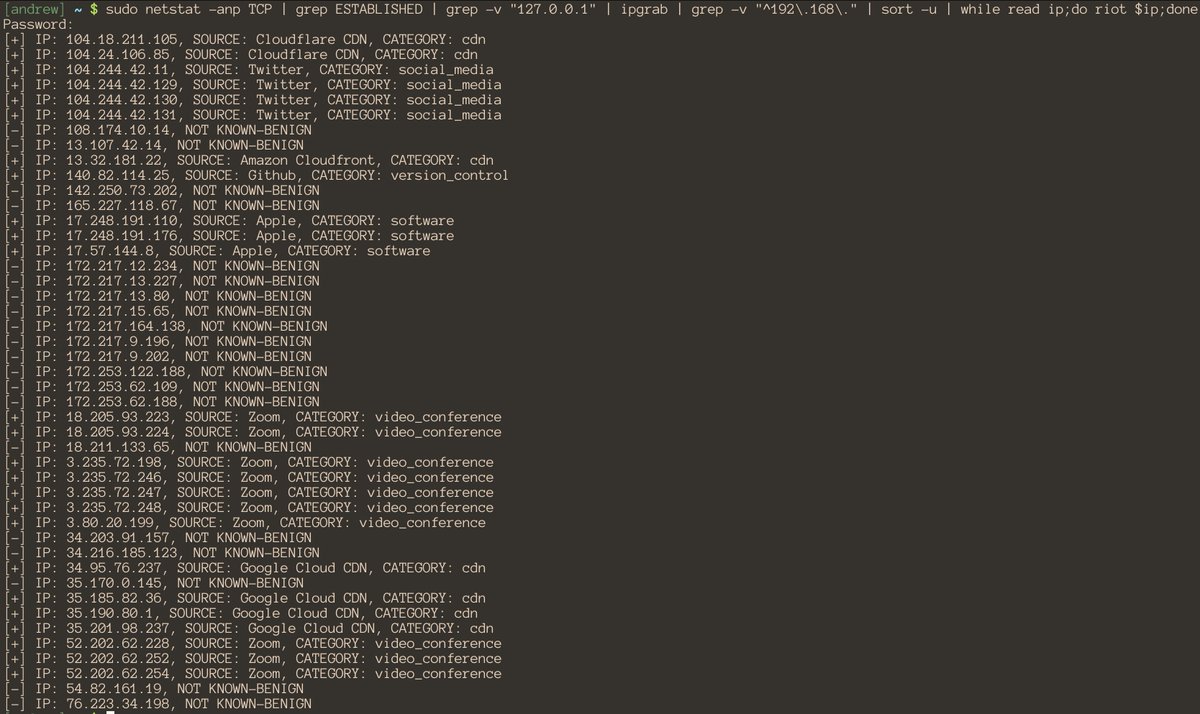 To use RIOT, simply enter an IP address into the GreyNoise web interface that your network or devices are communicating with in and any results are returned to you. That's it.