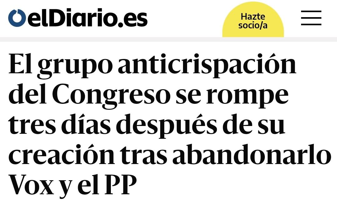 Más claro que el agua: la crispación en el Congreso es cosa de Vox y PP 👇🏾