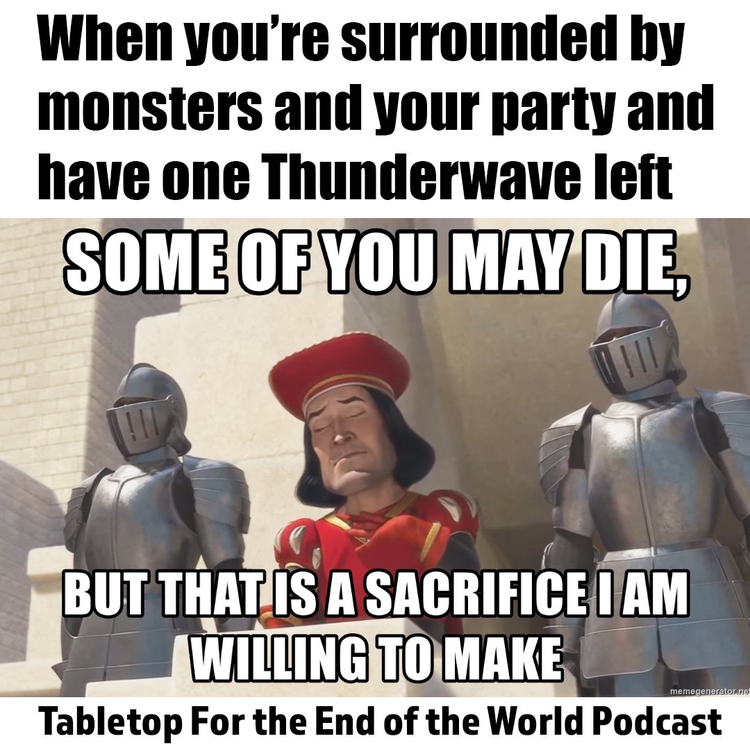 TFEWcast's tweet photo. What are some times you've ignored your party members for the sake of an AOE attack? Did anyone die? Comment below!
Follow @Tfewcast for more of our nonsense and tune in to the ONLY Dual Narrative DnD podcast in the world on any platform
#DnD #DNDpodcast #Farquad #podnation https://t.co/aDk0BeeHQf