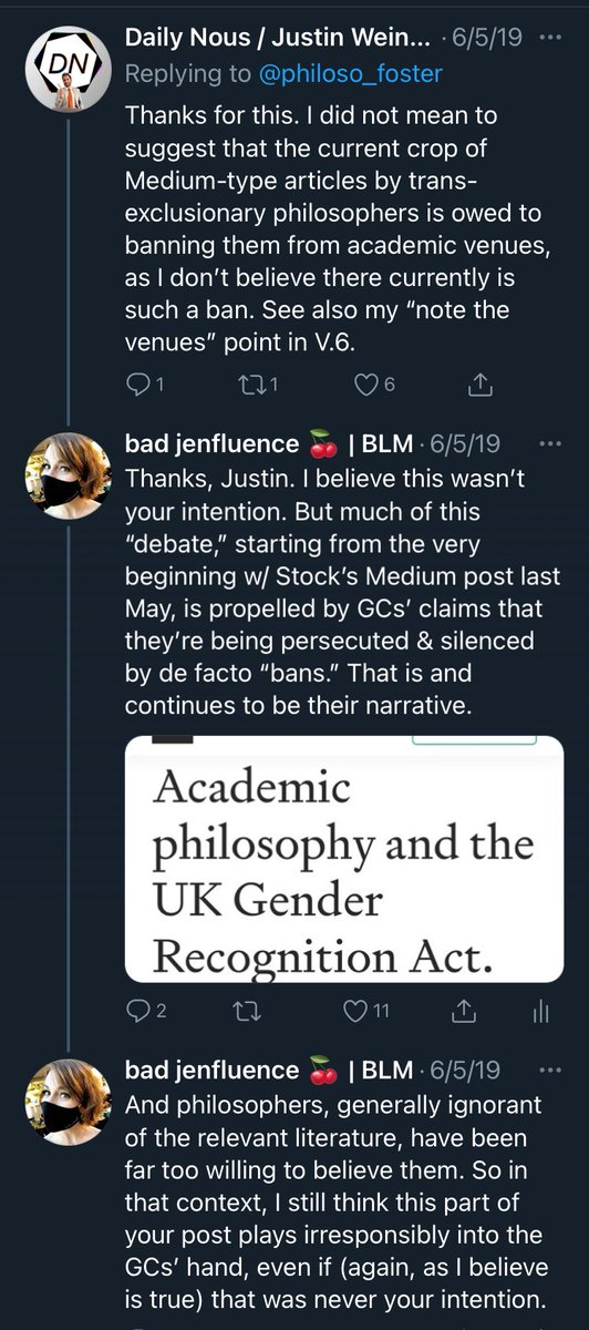 Oh! One more thing!!!I think it is *very* instructive to see what happened with Stock and  @DailyNousEditor who, if not an early sympathizer, was at least willing to platform her; and whom many of us criticized in 2019 for being too taken-in by her “apparent reasonableness”.