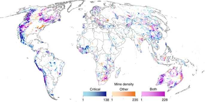 To be truly sustainable, #renewable energy production must consider all potential impacts on biodiversity. Including those derived from mining for metals required for renewable infrastructure.

Overlap between mines and wilderness areas in <a href="/NatureComms/">Nature Communications</a>: doi.org/10.1038/s41467…