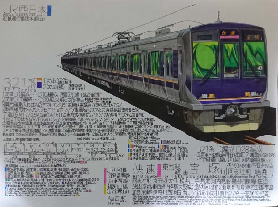 刀剣乱舞 ジョゼと虎と魚たち 鉄道車両 登場形式 Jr西日本 321系 南海電鉄 2 出町柳 彩都 アヤ お仕事募集中のイラスト