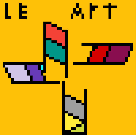 powplowdevs's tweet image. ok so to be honest i don't know what this is and how i came to make it but it looks cool so im just gonna say its "abstract art" and post it

(i started this canvas saying i was gonna make an office chair and this happened so don't ask what it is lol)

#art #pixelrt #pixel #idk