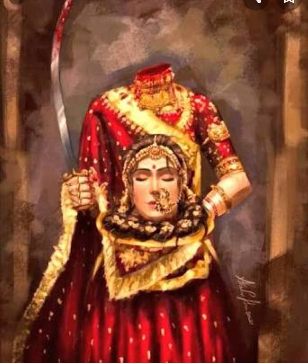 The Queen Who Sacrificed her life for a battle against Is!amic In√anders.Hadi Rani   #Thread Hadi Rani has been given special place in the Golden History of Rajasthan, especially Mewar.Don't Forget their Sacrifices.