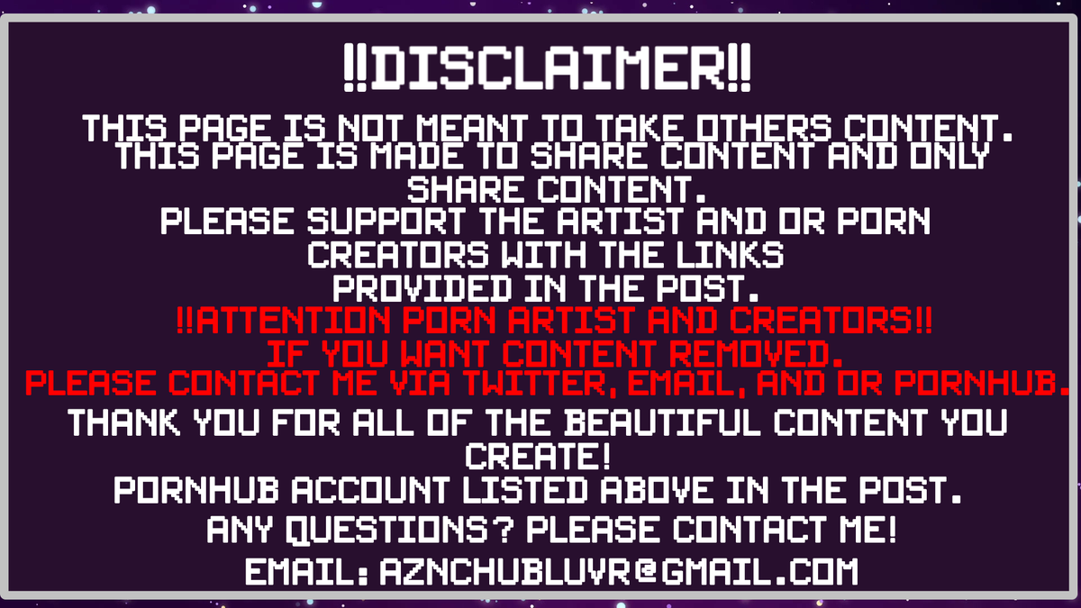 AznChubLuvr's tweet photo. ⭐RENEWED DISCLAIMER!⭐

❗DISCLAIMER FOR ALL VIEWING AND OR INTERACTING WITH THE ACCOUNT ❗

> Please do not be scared to message me if you have any questions and or need something taken down!

xVideos Account: https://t.co/PJNyBm8eLx
Email: aznchubluvr@gmail.com https://t.co/oapuVc0E8n
