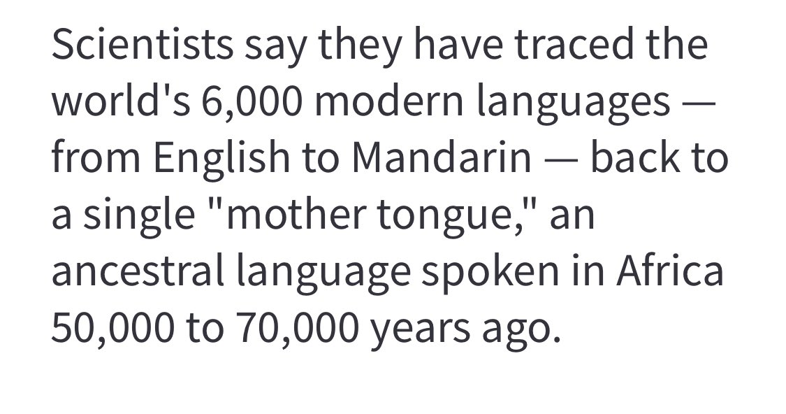 Linguistically speaking all languages of the world have their roots in Afrika which comes as no surprise because it’s now common knowledge that all humans originated in Afrika.