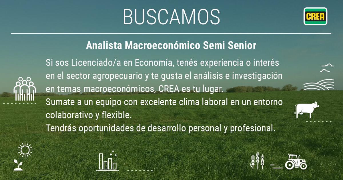 #BúsquedaLaboral #Economía #BuenosAires

¿Sos Licenciado/a en Economía? ¿Te interesa trabajar en el sector agropecuario?
En CREA te estamos buscando 🔍

Postulate aquí 👉🏻 bit.ly/3oiF7js