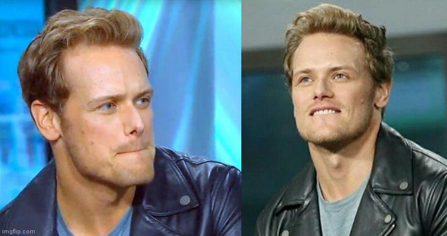 Sam Heughan:"Cute as hell" vs "What the hell"A Thread.