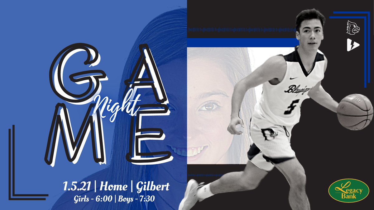 G A M E D A Y! 

Sponsored by 
<a href="/LegacyBankIA/">Legacy Bank</a>
 
⌚️ 6:00 pm / 7:30 pm
📍  Bondurant, IA
📺bluejayslive.org