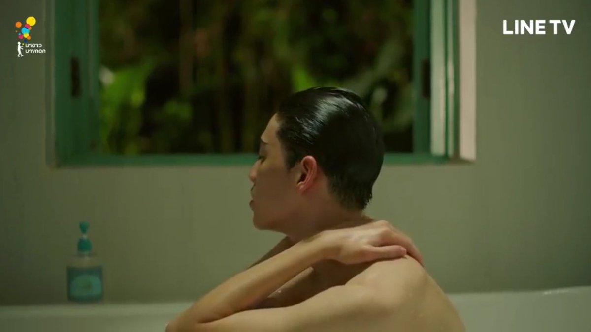 On the other hand, Oh Aew also noticed Teh's sudden change of perception towards coconuts. He took another handful of coconut scented shampoo and applied it to his hair, imagining what he just experienced with Teh earlier 