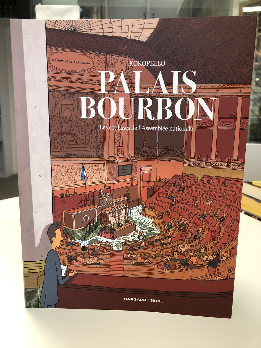 Arrivée du jour: « Palais Bourbon, les coulisses de l'Assemblée Nationale », par @Kokopello_BD, une enquête pour tout savoir de l'Assemblée, des députés et de leurs réalités - en librairie le 22 janvier @EditionsduSeuil & @EditionsDargaud
