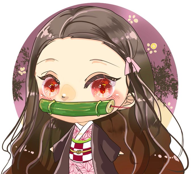 まり🍅さんがTwitterに投稿した竈門禰豆子(鬼滅の刃)のイラスト。