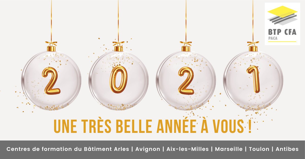 btpcfaAix's tweet photo. Le #btpcfaAix vous adresse ses #Meilleursvoeux pour 2021!
https://t.co/fvXmmiyGFv https://t.co/t9FCGp6ymh