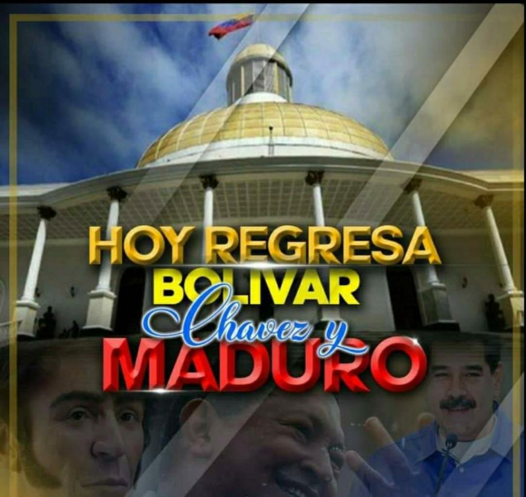 Este #5Ene se instala una nueva Asamblea Nacional, hoy vuelve Hugo Chávez al parlamento nacional de la mano del pueblo. #NuevaAsambleaNacional