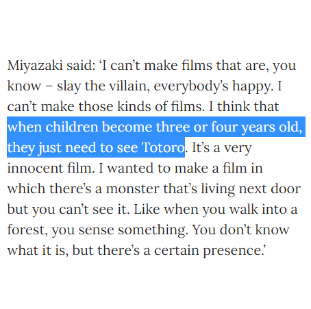 Miyazaki on My Neighbor Totoro