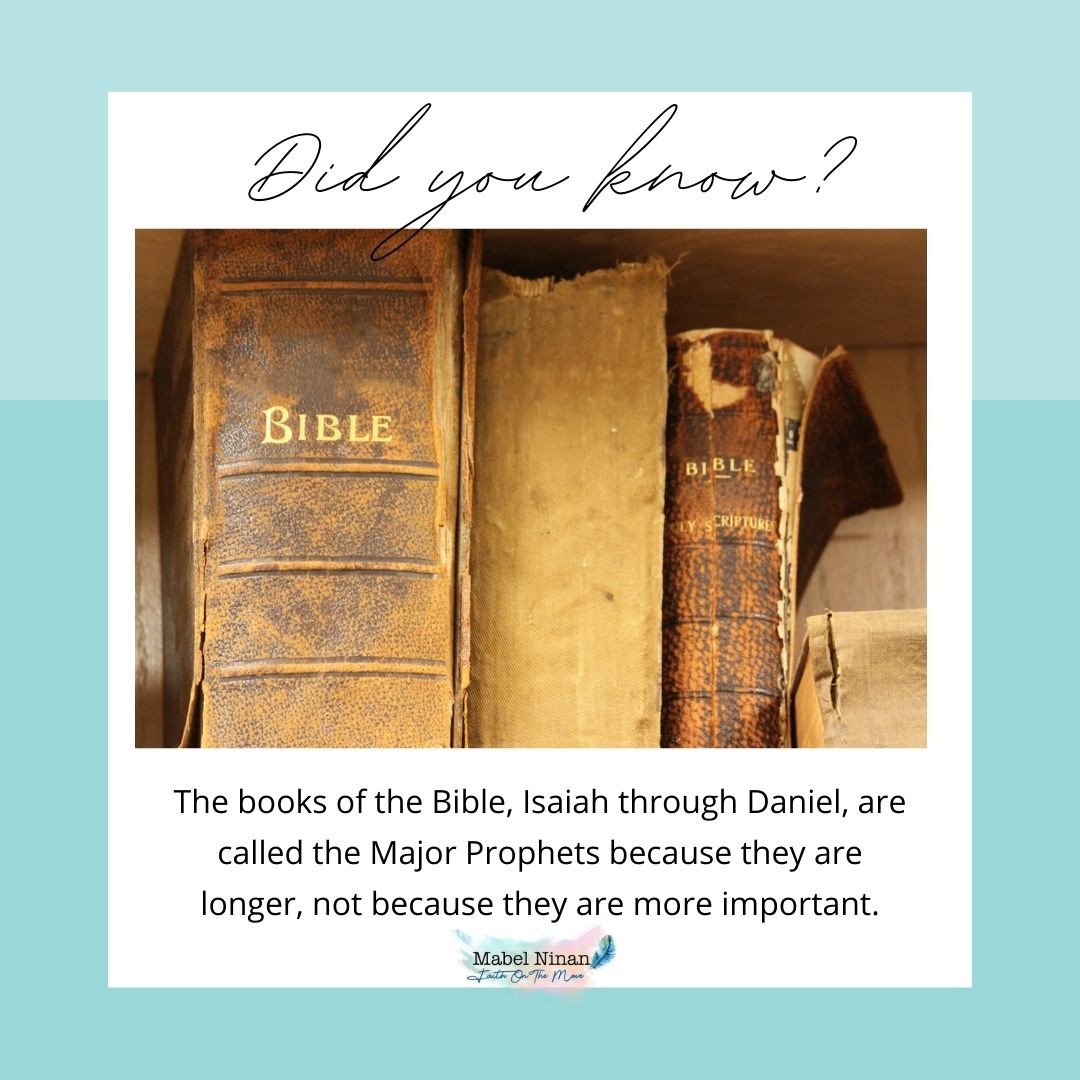 Have you read the Major Prophets? 

I must admit I find it difficult to read and understand some of these books. But they are important in helping us understand God's character and plans for the nation of Israel and for us. They also contain prophecies that illuminate the connect
