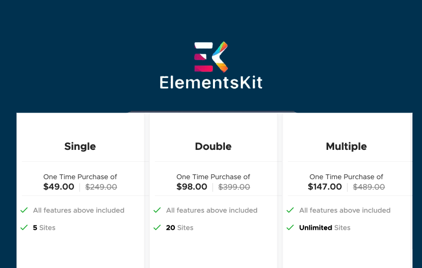 A WP plugin for Elementor-Access 60+ widgets, 30+ templates, 7 modules, and 400+ ready-made sections

Normally $489 - One Time Purchase of $147.00
All features above included
Unlimited Sites
LifeTime Lisence

appsumo.8odi.net/xA3WA
