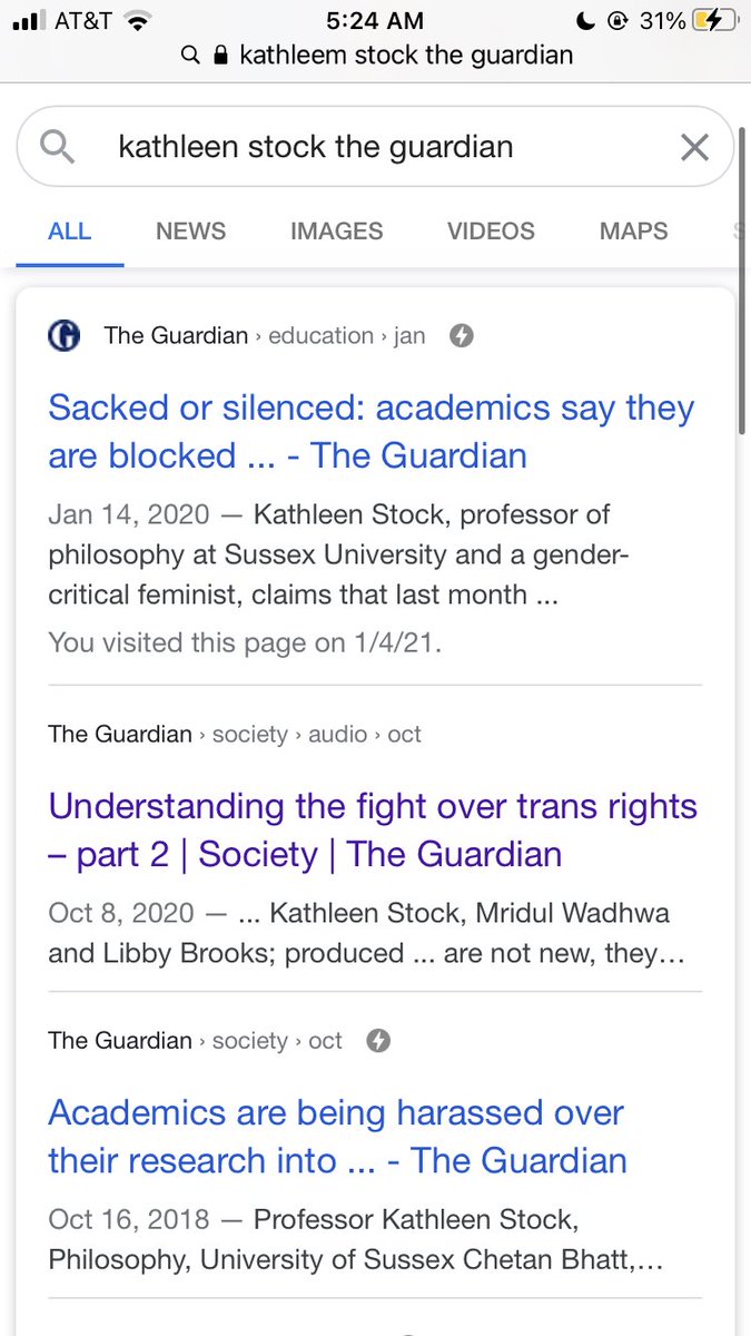 In that time Stock has been so terribly “silenced” and “oppressed” by “trans rights activists” that she has received multiple positive (inter)national features in the Guardian, been interviewed by several podcasts/online outlets, and has made numerous appearances on radio and TV.