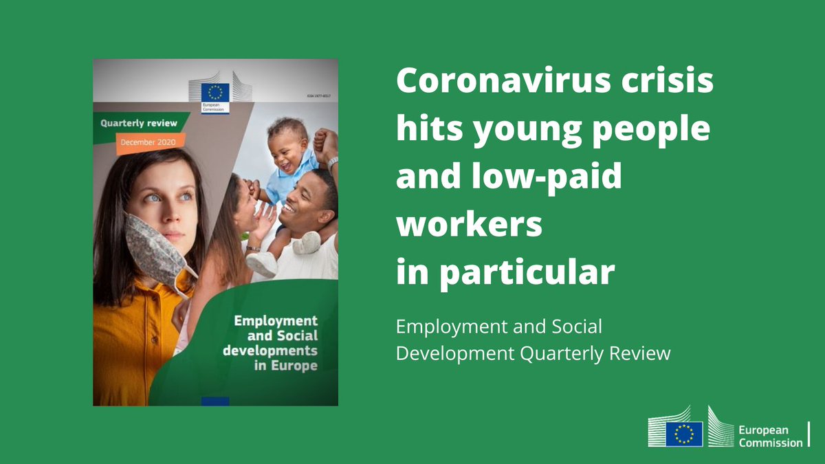 What's the impact of #COVID19 on jobs & incomes?
🆕#Employment & #SocialDevelopment Quarterly Review shows that

👍 employment falls less than GDP thanks to policy measures
👎 crisis hits in particular the young & workers on temporary contracts

Read more: europa.eu/!hJ93Vk