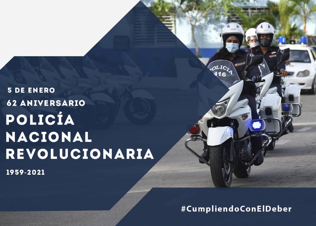 Felicidades a la Policía Nacional Revolucionaria #PNR por su Aniversario 62 desde la @FturUh de la @UdeLaHabana 

#SomosFTUR #CumpliendoConElDeber #CubaViva 

@minint_cuba @PresidenciaCuba @RaulCastro_Ruz @DiazCanelB @mibalbin @nicado3 @ZaldivarDioniUH