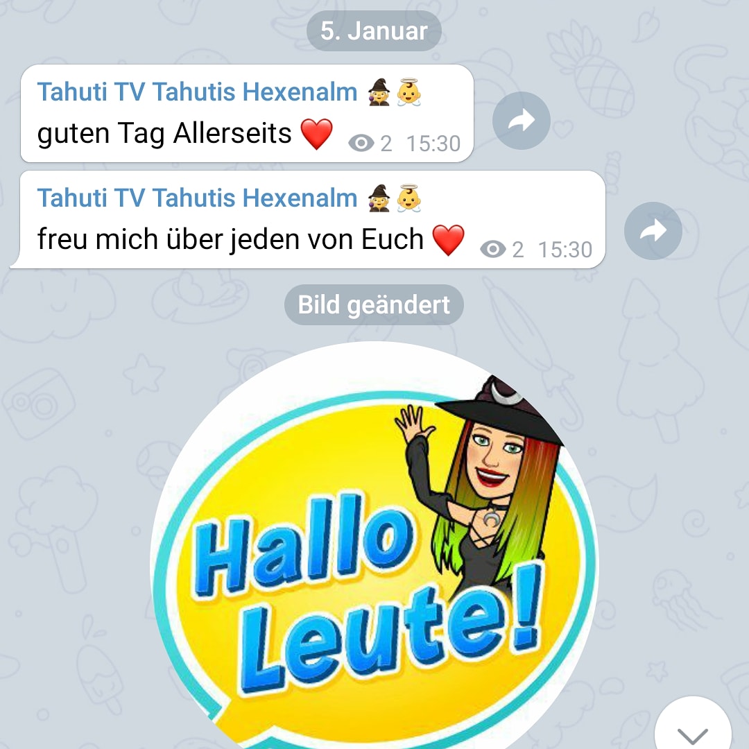 Tahuti TV Tahutis Hexenalm 🧙‍♀👼
Spirituelle Beratung Magie und Hexerei
t.me/TahutisHexenalm