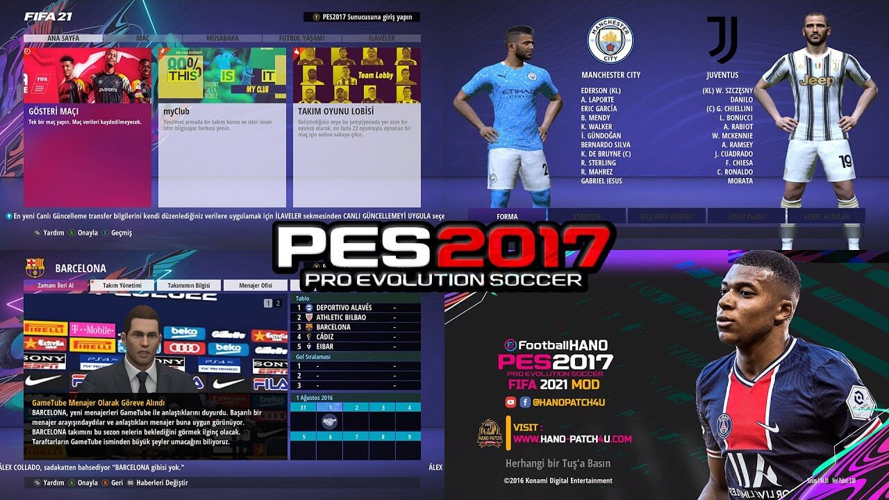 PES Social on X: PES 2017, FIFA 21 GRAPHIC MENU v1.0.0 - PES2017