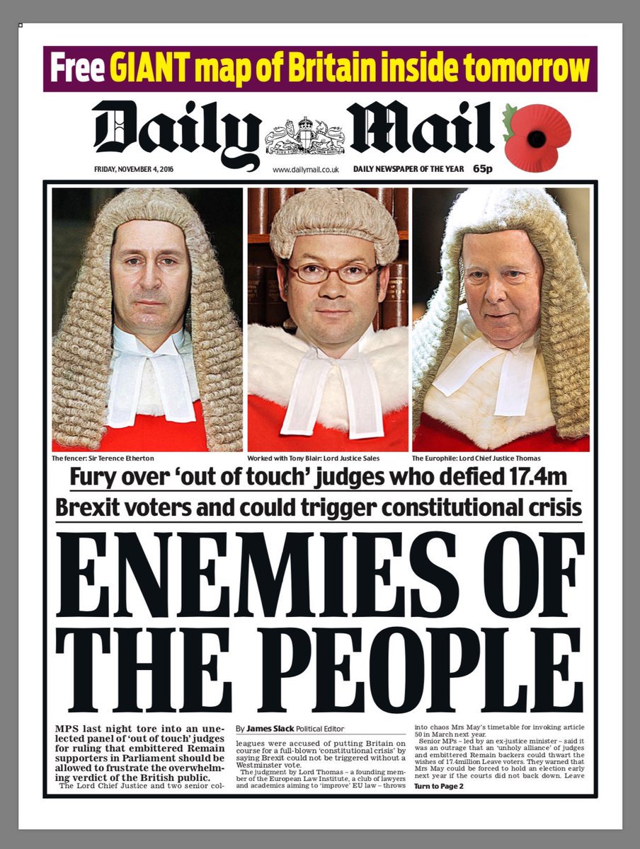 3/ Tribalism at a time of crisis is intolerant of dissent. The tribe must pull together against its enemies. Dissent and questioning cause division and disrupt the collective effort. Criticism is seen as treason. The Brexit right have ruthlessly exploited tribal psychology.