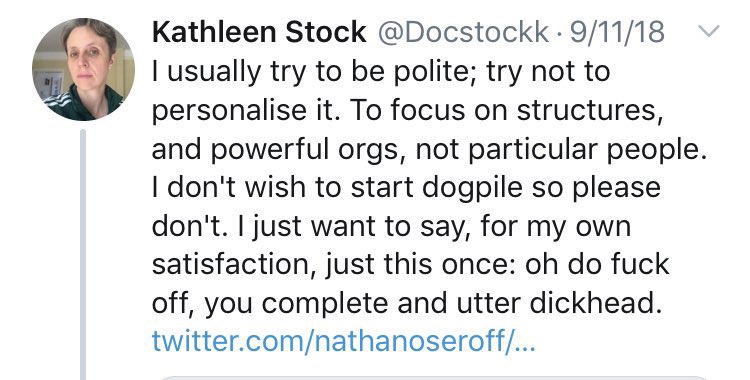 After years of (yes, increasingly hostile) correction and pushback, Stock has only continued to double-down on her (transparently) terrible arguments, her fear-mongering rhetoric, and her cruelty.She has attacked — not philosophically, personally — my colleagues and my friends.