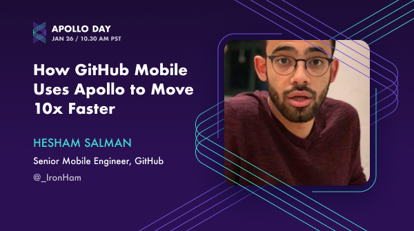 Get ready for another #ApolloDay on Jan. 26th! This time around we'll be focusing on #mobile development!

We're excited to feature some amazing talks, including "How GitHub Mobile Uses Apollo to Move 10x Faster" by @_IronHam!

Register at go.apollo.dev/apollo-day for more info!