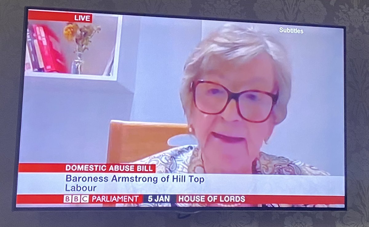 Yes Yes Baroness Armstrong of Hill who has also worked set up refuge provision back in the day- great to hear her say she wants powers for DA commissioner also strengthened - also the challenge of supporting women who are in danger of loosing custody of children