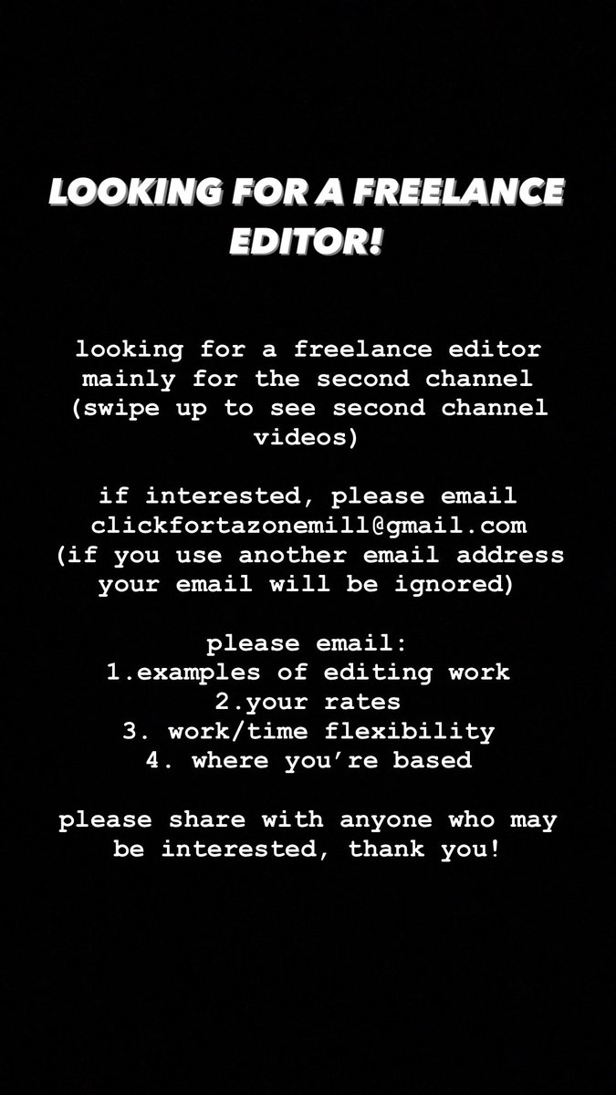 looking for a freelance editor - more info below!