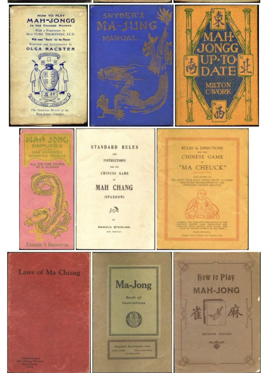 This website has quite a few of those 1920s mahjong handbooks digitised! Which is pretty intriguing to me.