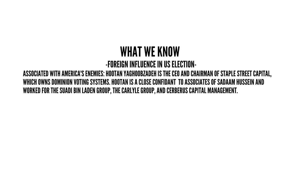 WHAT WE KNOW #13: Thanks to  @Llinwood and many others.  #Stopthesteal  #TreasonAgainstAmerica