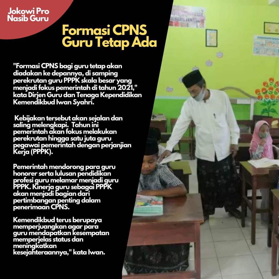 Hayoo siapa yang mau daftar CPNS Guru? Pak @jokowi peduli nasib guru. Guru adalah mutiara... 

@catatankakihati @enny_endah @Hanifah933