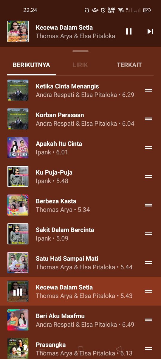 ristinadama's tweet image. Playlist cidro versi minang 😢