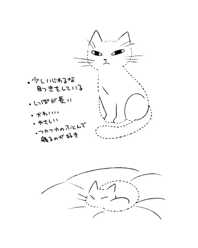 なんか描き残してあったイマジナリーネコチャン 