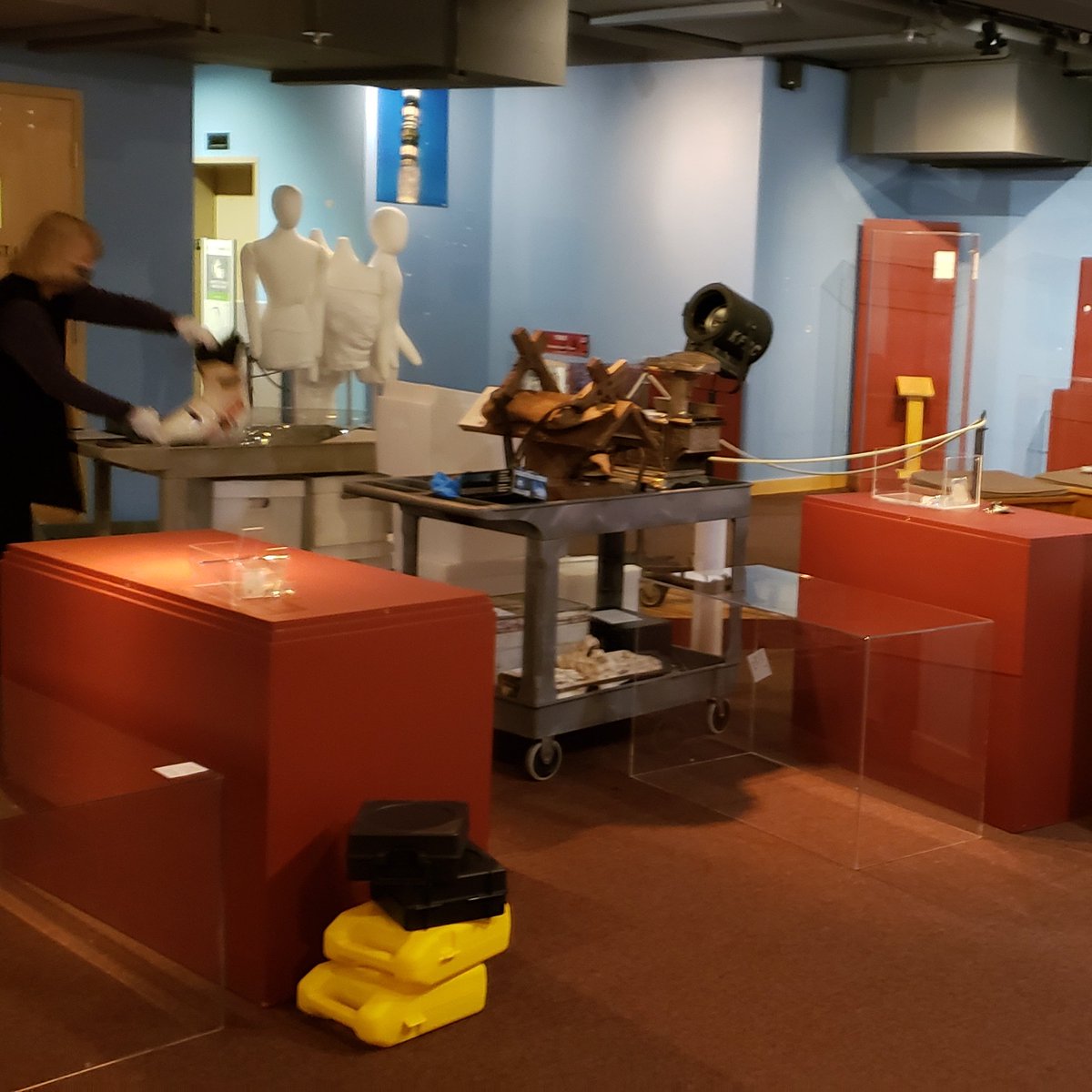 New Year, New Exhibit! The Museum staff is hard at work emptying this gallery in preparation for a new exhibit. Keep checking back in the next few weeks to see our progress. #museum #folkart #comingsoon