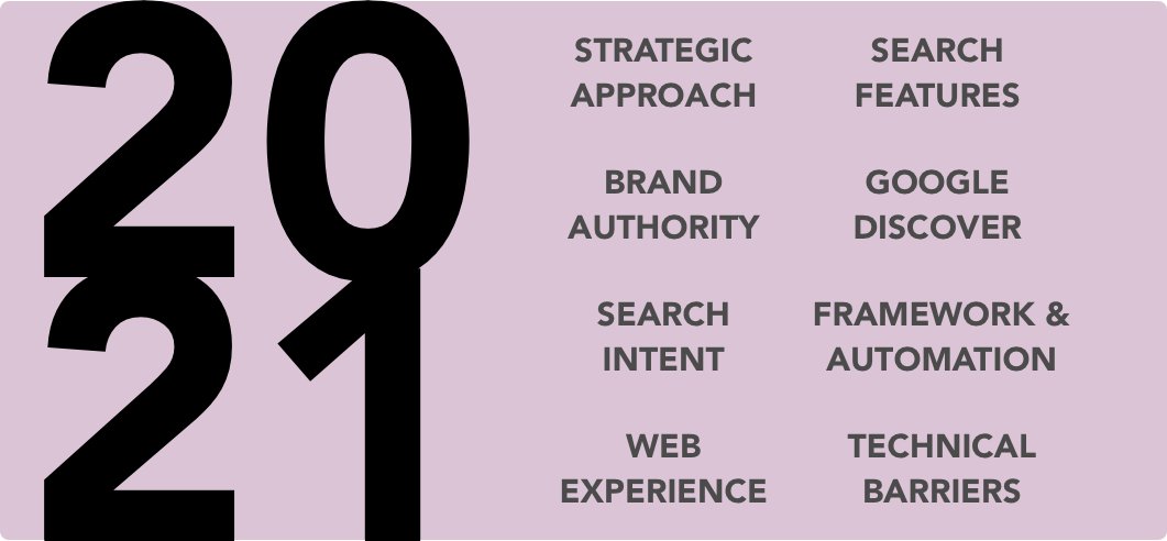 New Post 👩🏻‍💻  Beyond Trends: 4 Key Activities To Maximize and 3 To Stop For 2021 SEO Success 🚀 

* Strategic approach
* Connecting w/ search intent
* Expanding visibility via search features &amp; Discover
* Page Experience 
* Leveraging Automation

More 👇 

aleydasolis.com/en/search-engi…