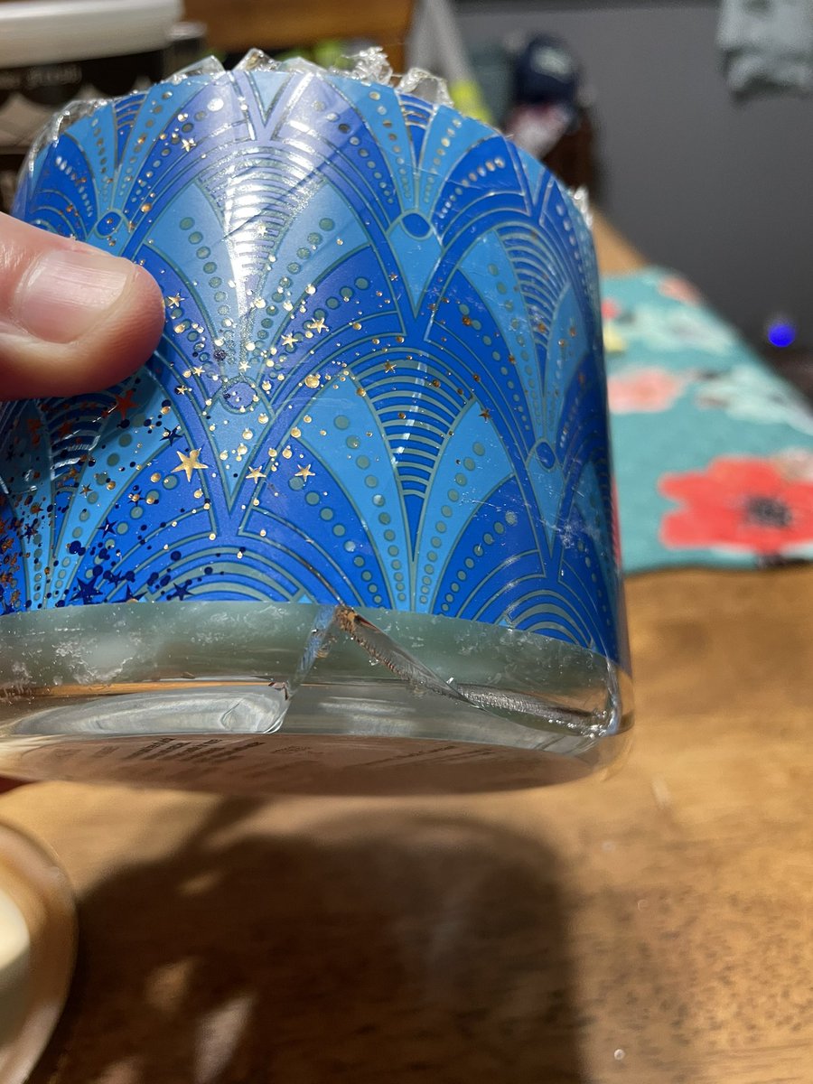 dusters711's tweet photo. @bathbodyworks Even the replacement is smashed! You need to ship / pack these candles better 🤦🏼‍♂️ https://t.co/VJVuRvP0mn