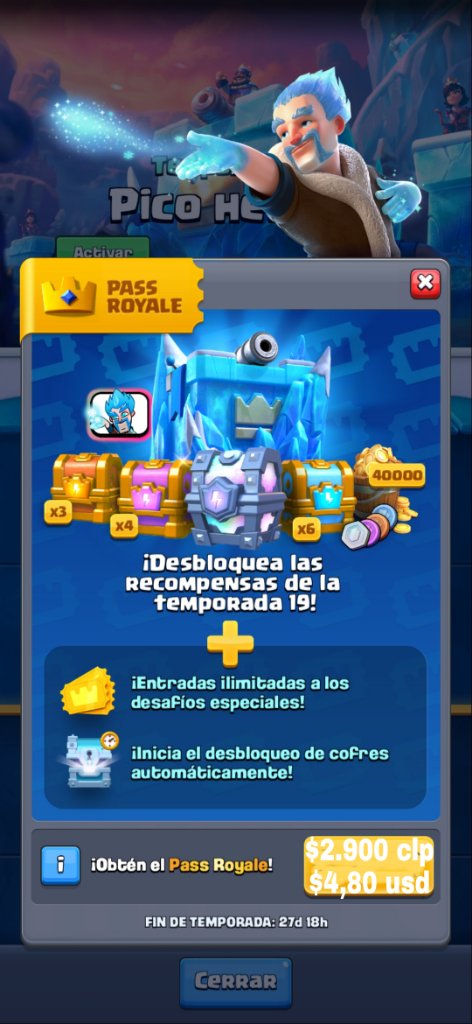 BullaStore's tweet image. Clash Royale❄
Pass Royale Temporada 19 "Pico Helado" ❄
🇨🇱2.900
🌍4,80 usd 
Cualquier duda o consulta al DM📩 o WhatsApp: +56962925192

Metodo de pago: Cuenta Rut y PayPal