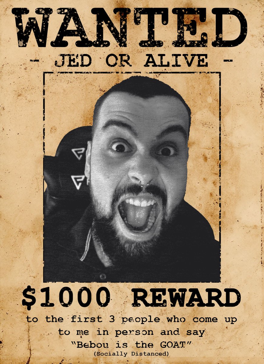 🚨 $3000 GIVEAWAY CHALLENGE 🚨

The first THREE people to come up to me in person (socially distanced) and say 'Bebou is the GOAT' will get $1000 transferred to their PayPal there and then.

After lockdown I will be hitting the roads and posting clues of where i am..