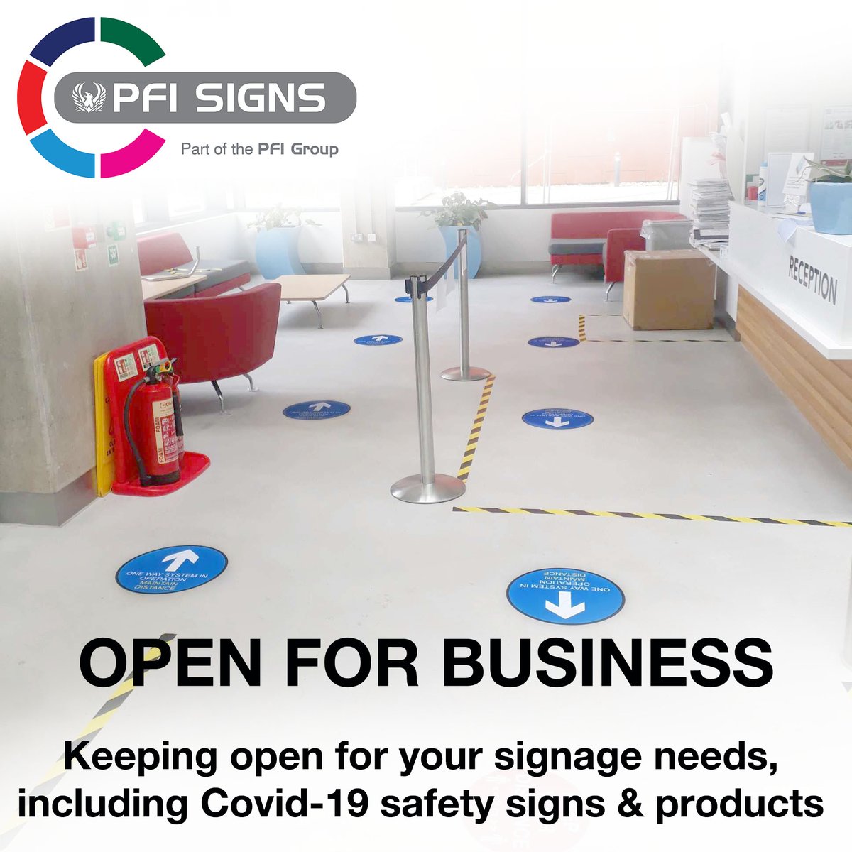 PFI Signs and GB Sign Solutions are open for business, and continue to support our clients important #signage needs as we have done throughout this #pandemic.

Call 0161 877 2491 to discuss your signage requirements.

#openforbusiness